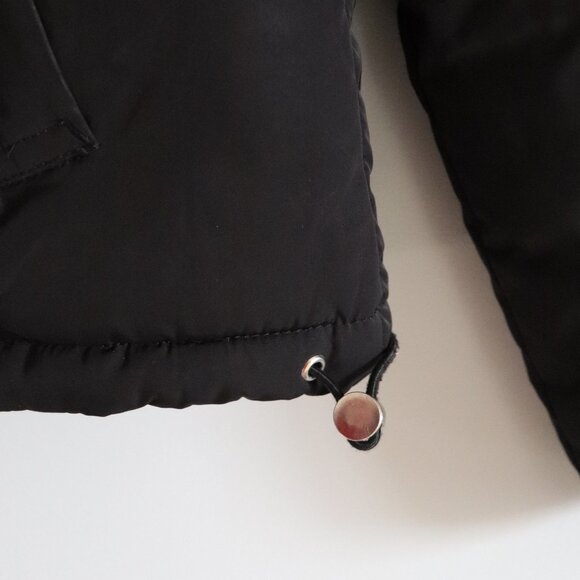 H&M Oversized XS Padded Full Zip Black Lined Stand Up Collar Puffer Jacket Coat - Picture 6 of 11